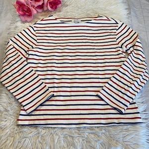 & Other Stories Striped Knit Crewneck Long Sleeve Top sz 6